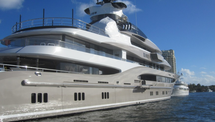 a mega yacht